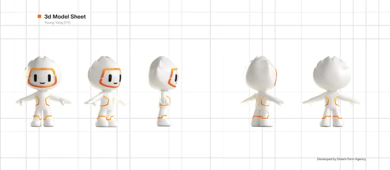 Mascot Guidebook - 3D Model Sheet of Young Yang