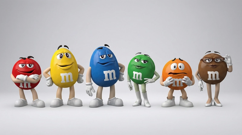 M&M's spokecandies as an example of building top of minsd awareness with brand characters