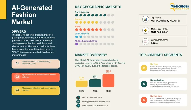 infographic image of ai-generated fashion market by 2026