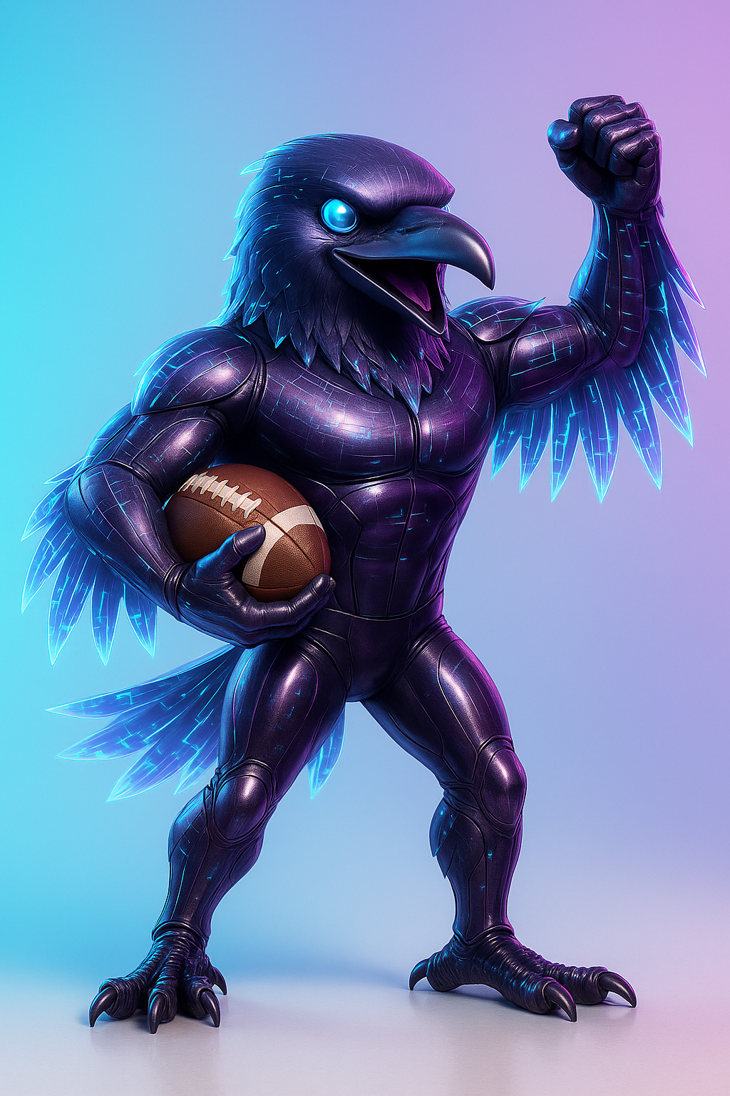 Digital Raven as Sports Mascots Ideas