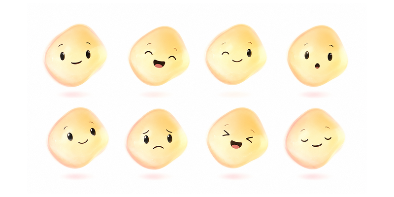 Microsoft's Copilot mascot Mico displayed in multiple facial expressions