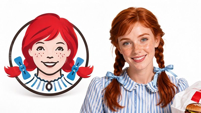 Wendy Thomas mascot vs. logo