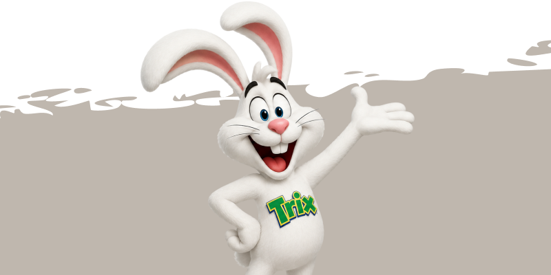 the trix rabbit mascot of Lucky Charms