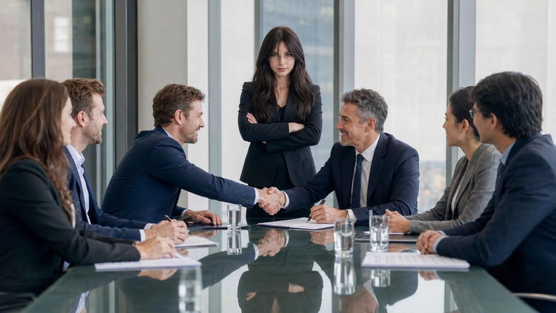 a brand signs a contract with the creator agency to secure the virtual influencer ownership
